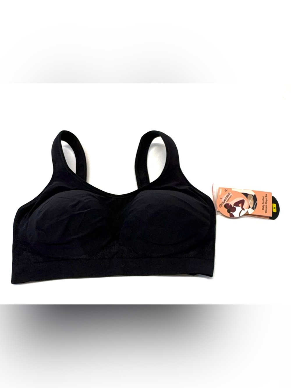 Shapermint Essentials Daily Comfort Wireless Shaper Bra - Black - Size M